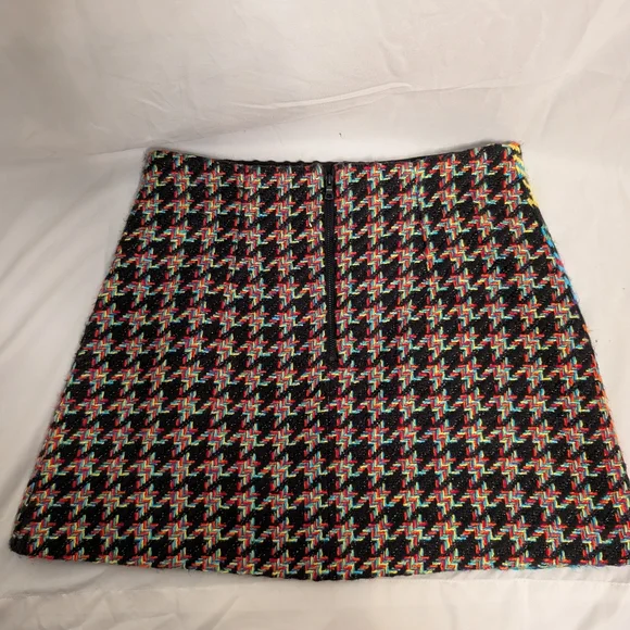 Alice + Olivia Multicolor Houndstooth Mini Skirt - Picture 5 of 9